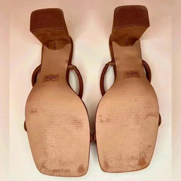 Steve Madden Womens Lilah Tan Block Heels Dress Sandal Shoe Size 8 - Picture 5 of 7